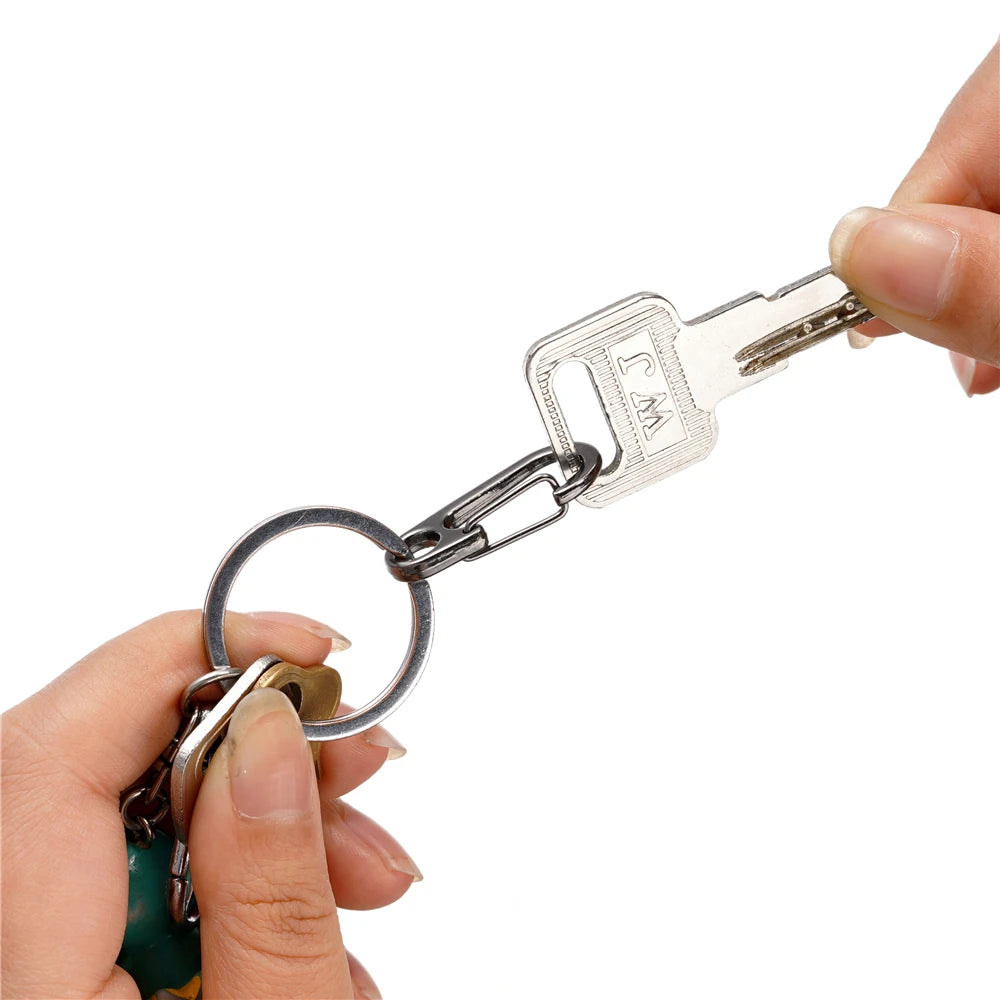 5/10pcs Lobster Clasp Buckle Keychain Carabiners Outdoor Camping Buckles 13x34mm Alloy Spring Snap Hooks Keychains Tool Clips