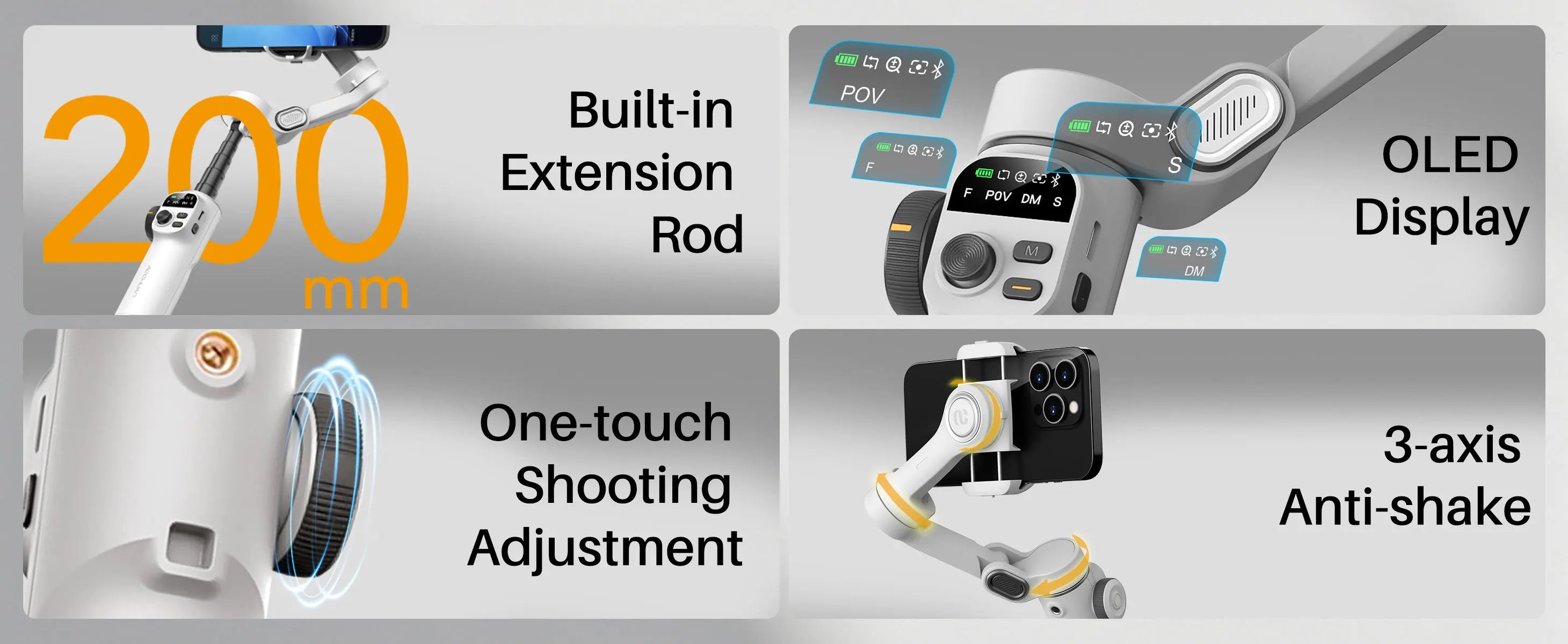 AOCHUAN Smart X2 Smartphone 3‑Axis Gimbal Stabilizer