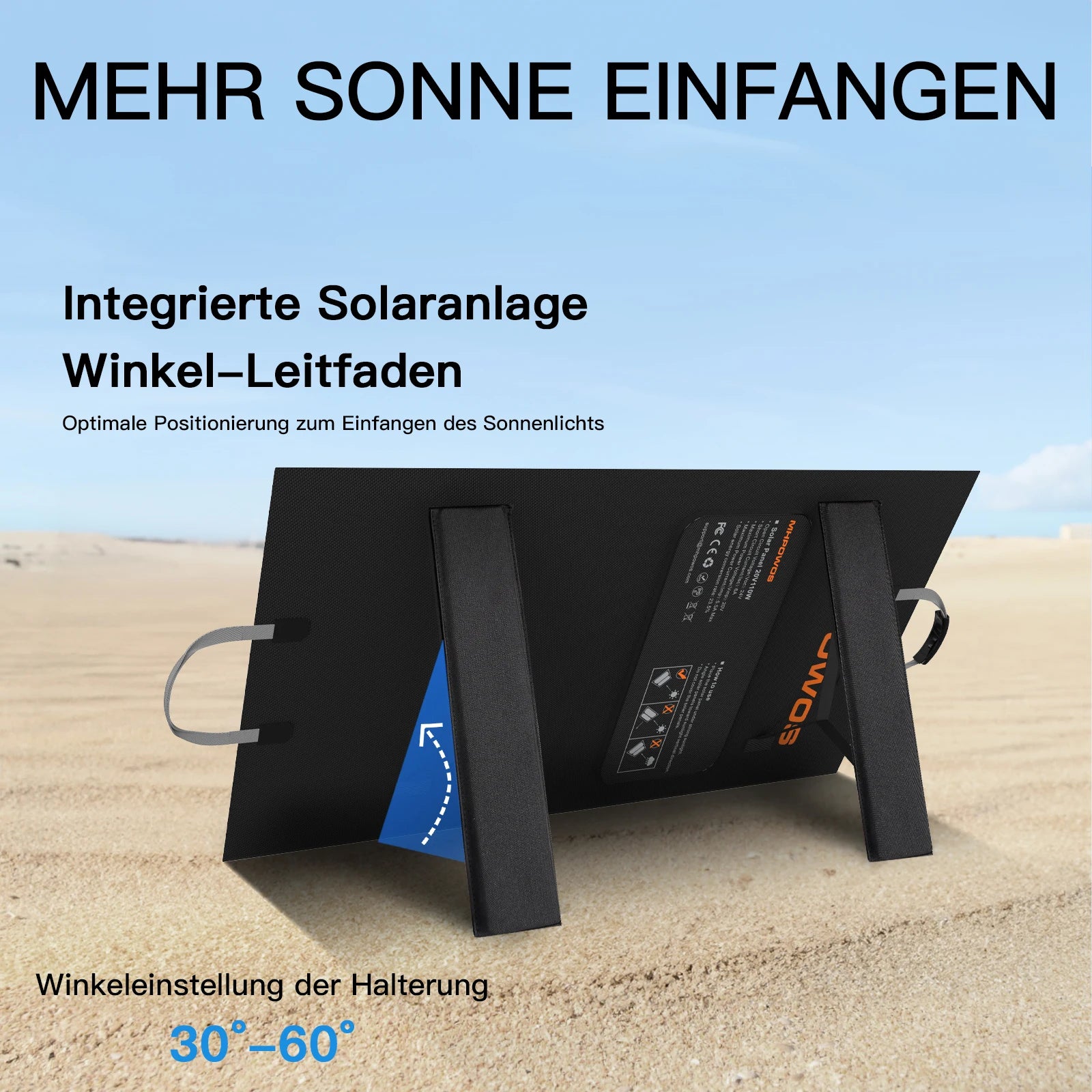 110W Portable Foldable Solar Panel 20V Waterproof