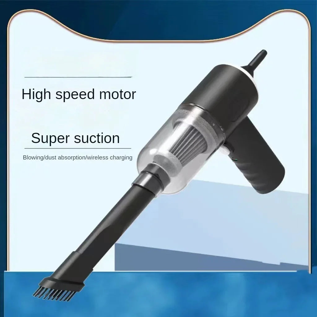Handheld Car Vacuum with Blow Nozzle and Built-In 1200 mAh Battery