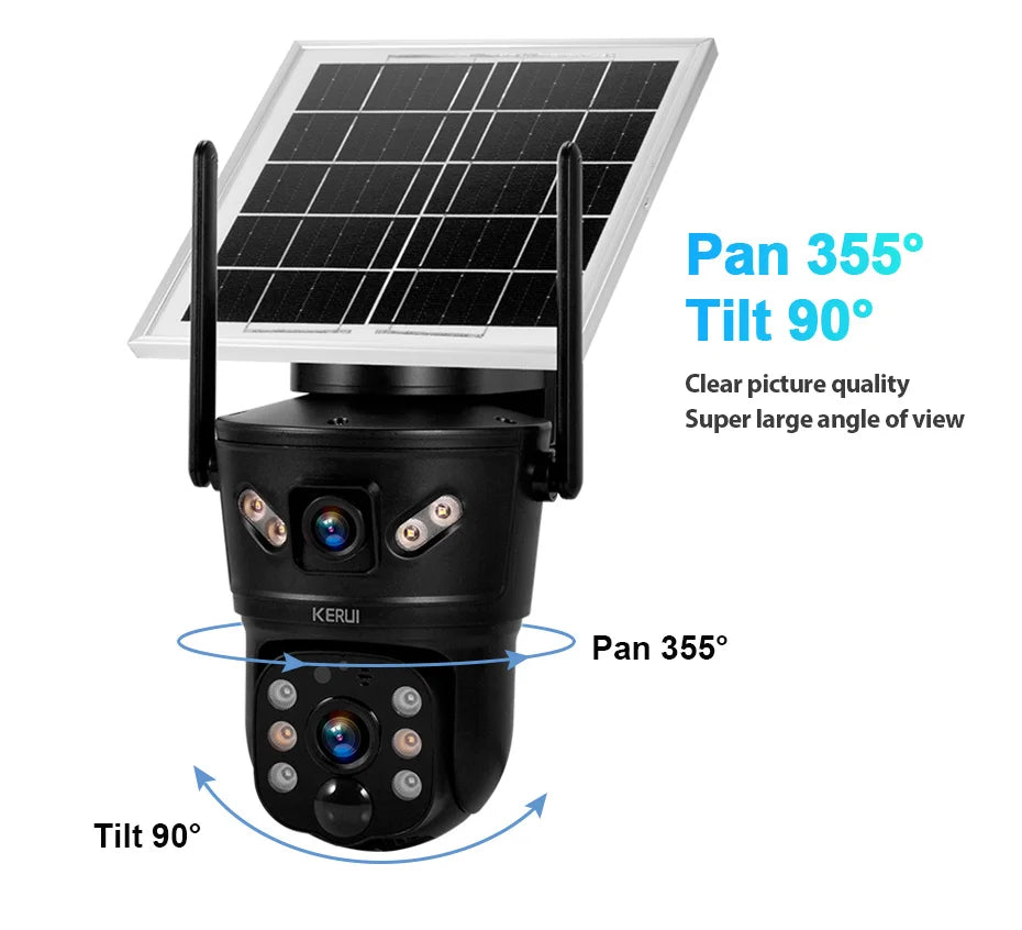 Outdoor 6MP Solar Dual-Lens 4G WiFi Security Camera