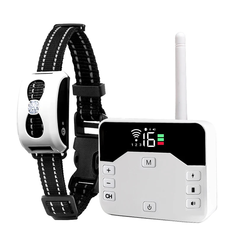 2-in-1 Wireless Dog Fence & Training Collar with Remote Control