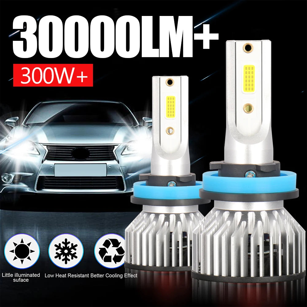 6000 K LED Vehicle Bulb Pair - Socket Options