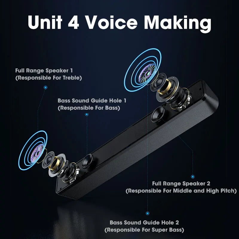 USB-Powered Bluetooth Desktop Soundbar