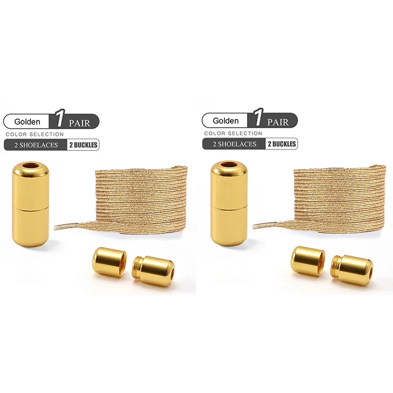 1Pair/2Pairs/4Pairs No Tie Shoe Laces Colorful Buckle Shoelaces Pearl Light Colorful Fashion Without Ties Elastic Laces Sneaker