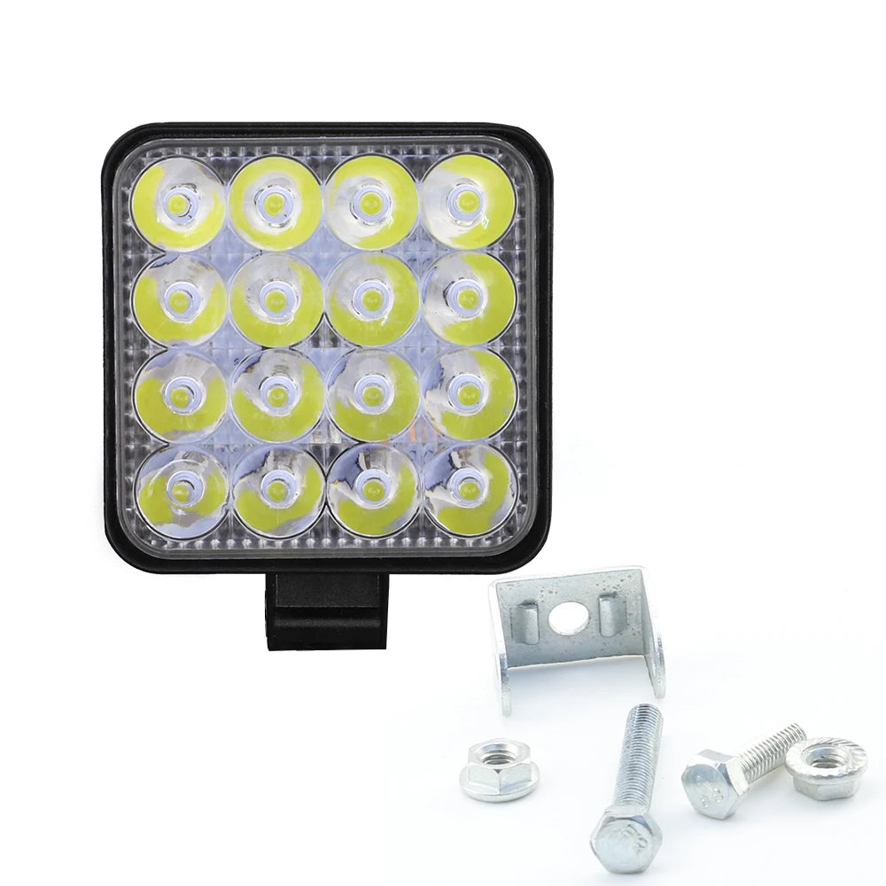 1 UNID Barra de Luz LED 12V Mini Luz de Trabalho LED Holofote Off Road para Jeep Caminhão 4X4 Carro SUV ATV Faróis LED Barra