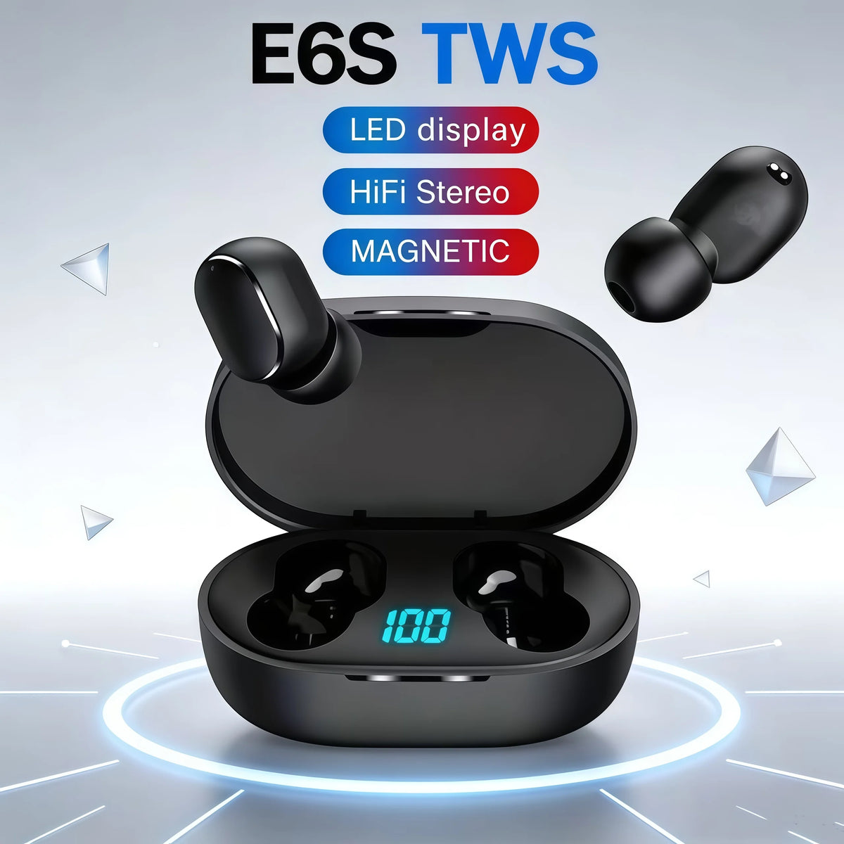 E6S Wireless Earbuds with Charging Case