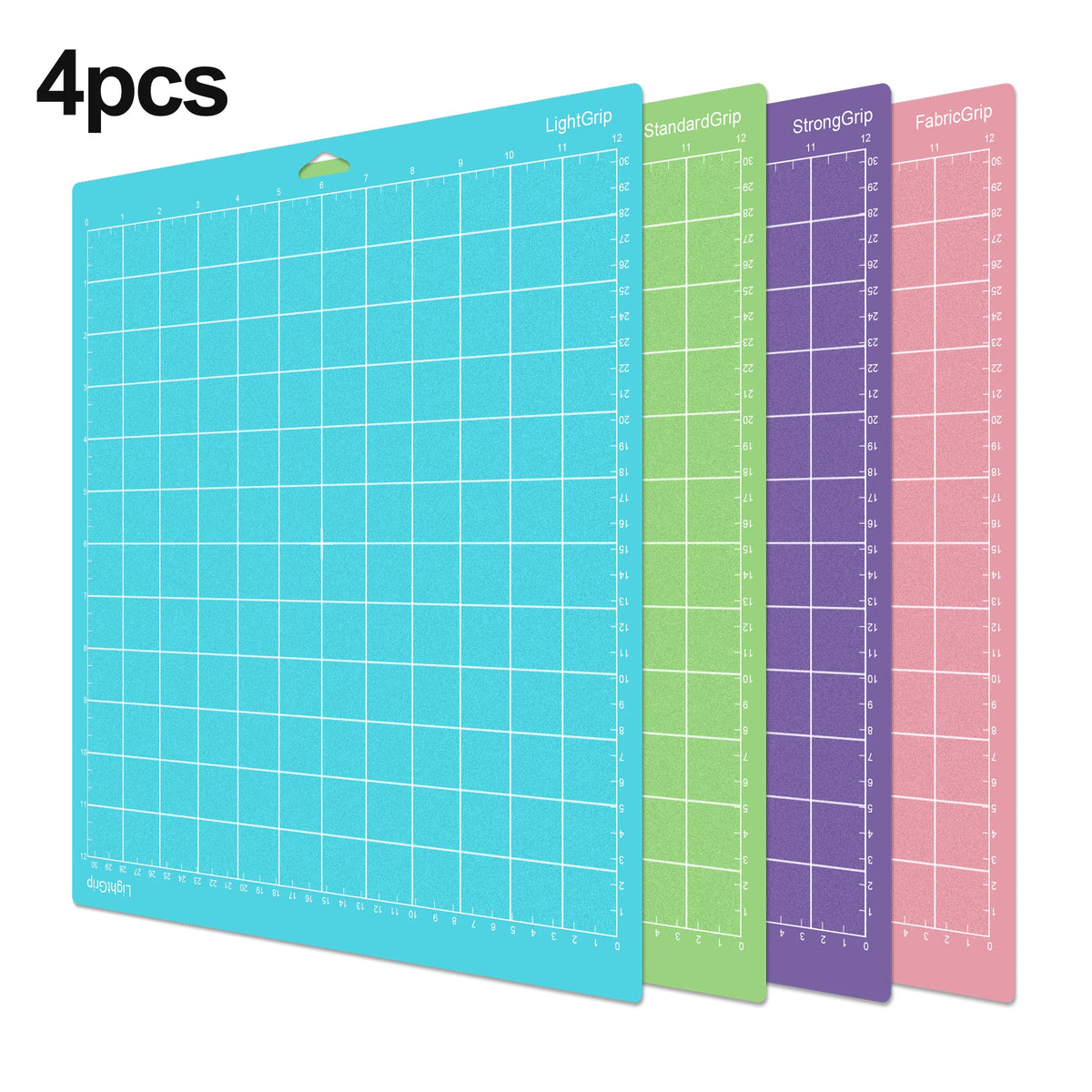 12-Inch Craft Cutting Mats, Grip Assortment Options