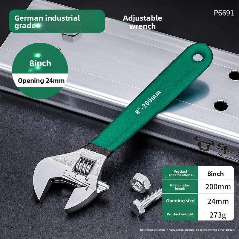 Carbon-Steel Adjustable Wrench - Size Options