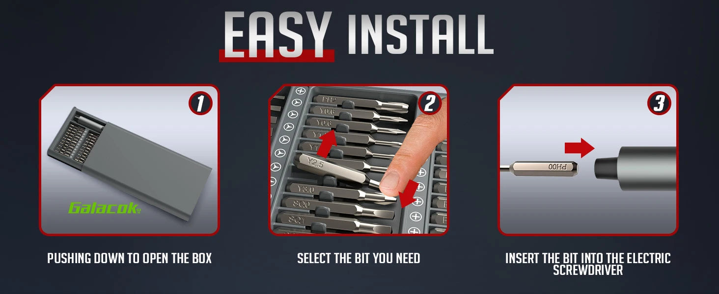 75 in 1 Precision Electric Screwdriver Set Cordless Magnetic Repair Tool Box with LED Light for PC iPhone Camera Watch Glasses