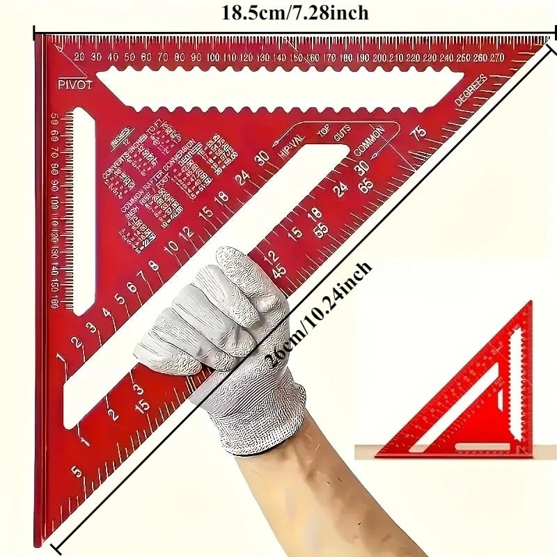 Aluminium Triangular Woodworking Square