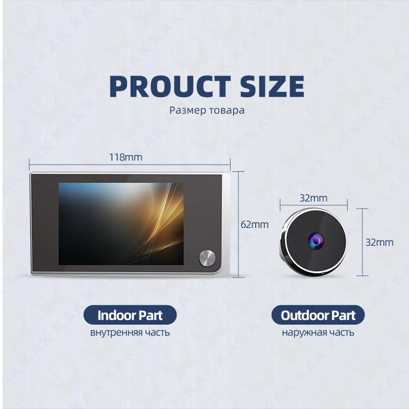 Digital Door Peephole Camera with 3.5" LCD Screen