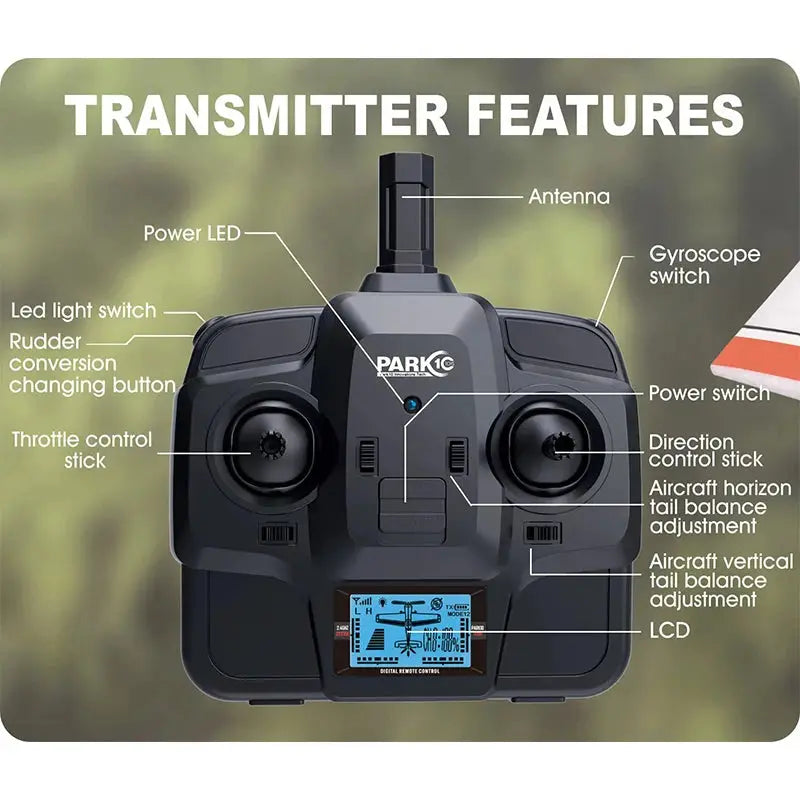 WLtoys 2.4G F949 LCD Version RC Airplane Cessna 182 3D6G 3Ch Fixed Wing Plane Outdoor Drone RTF With Gyroscope And Night Gift Spy-shop.com