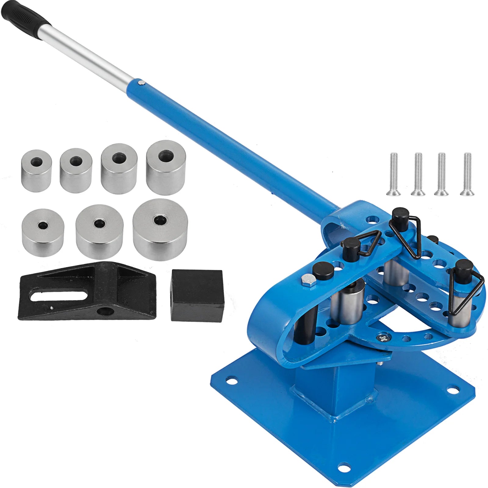 Manual Pipe Bender with 7 Dies 1–3in Bench Metal Bending Tool