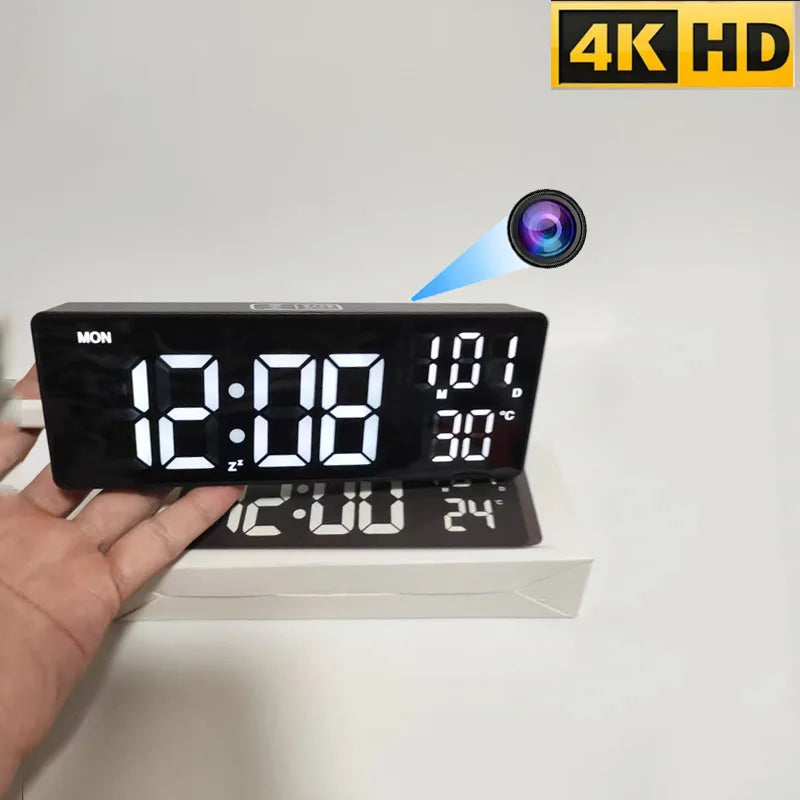 Mini WiFi hodiny s kamerou 1080P, vnútorná bezpečnostná kamera s detekciou pohybu
