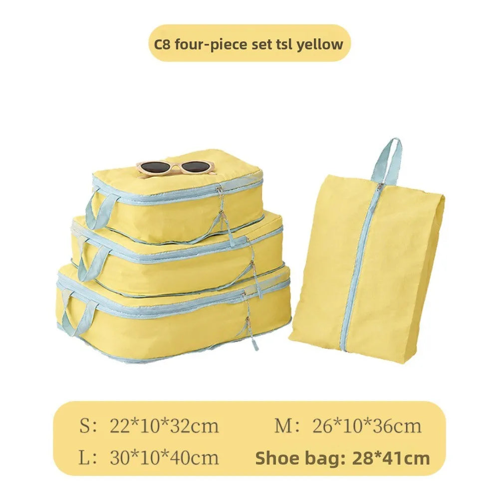 Four-Piece Taslan Travel Packing Set