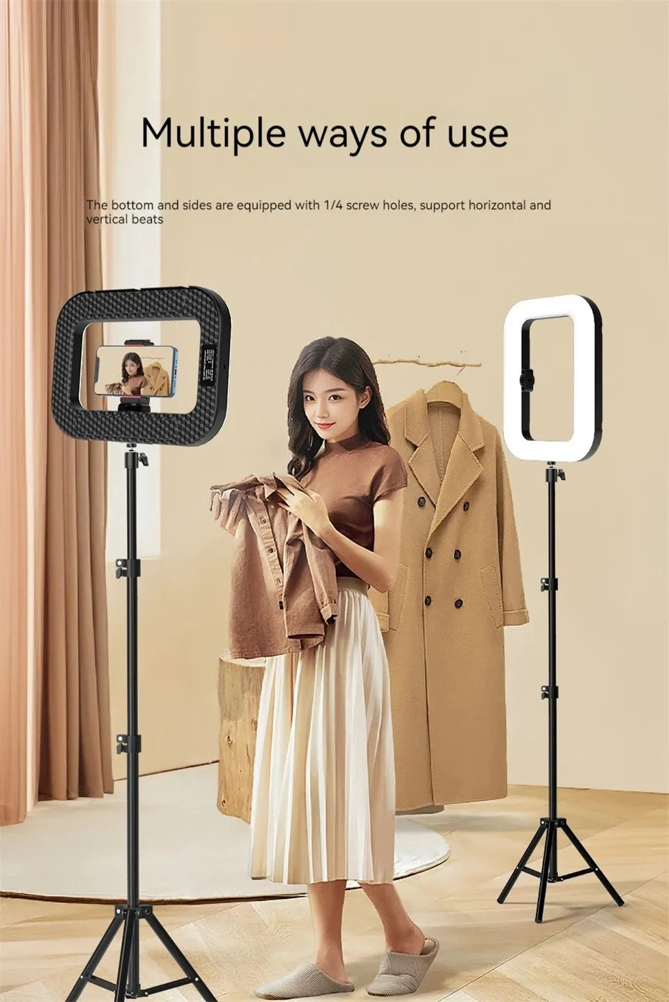 Rechargeable Video Fill Light - Tripod Options