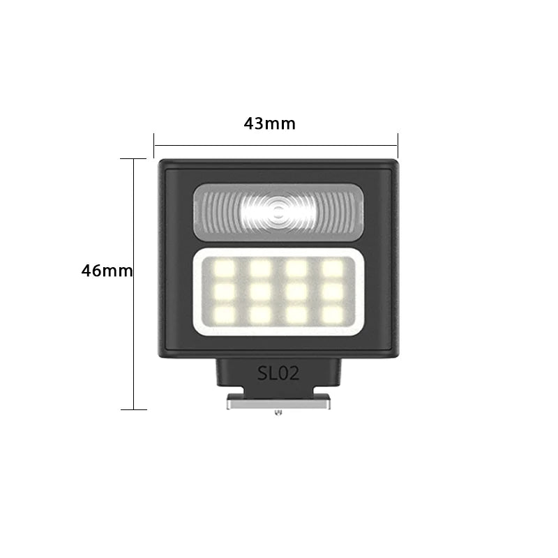 Ulanzi SL01 SL02 Mini Kamera Flaş Işığı SpeedLite GN8 6500K