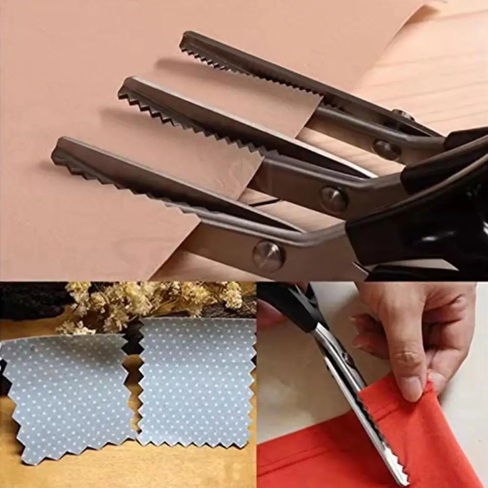 rustfritt stål pinkingsaks - 5 mm zigzag