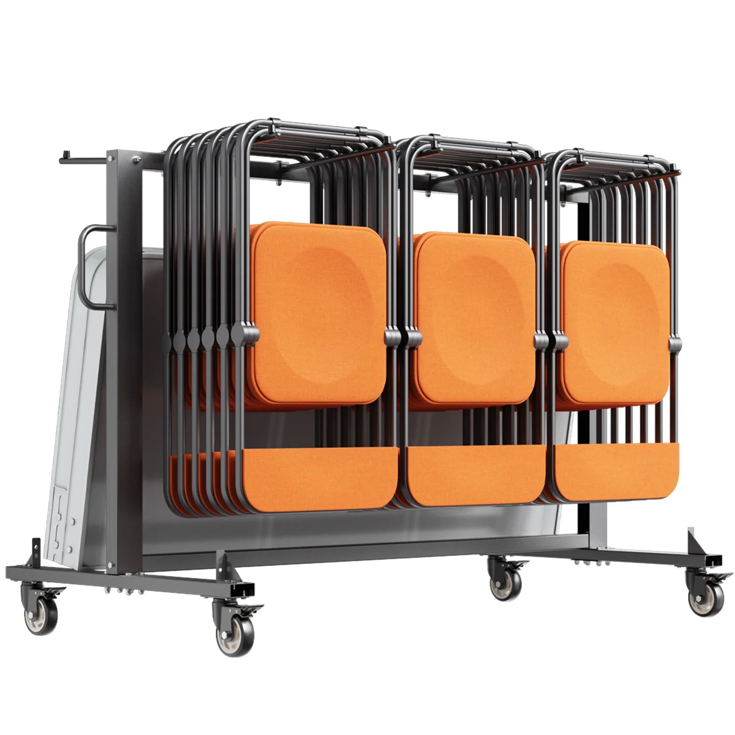 400lbs Folding Chair Storage Cart with Wheels for 42 Chairs