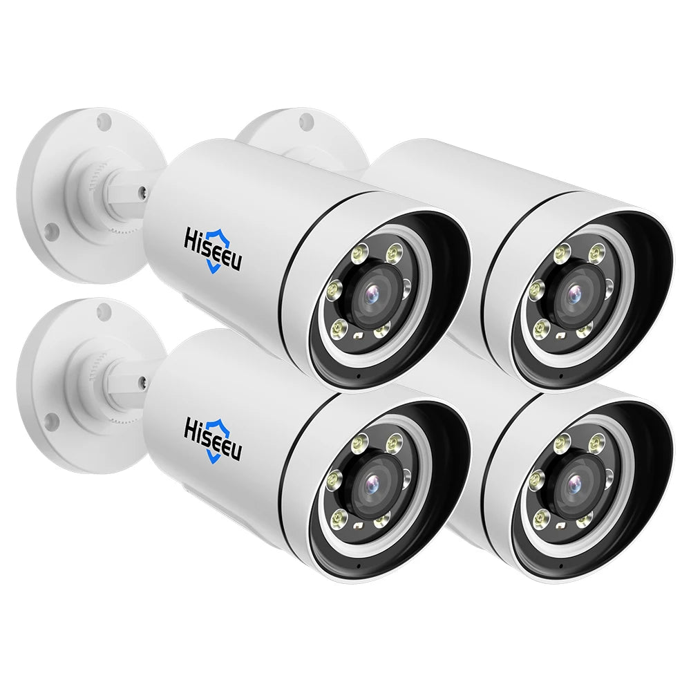 4K PoE IP Security Camera with Audio and Night Vision