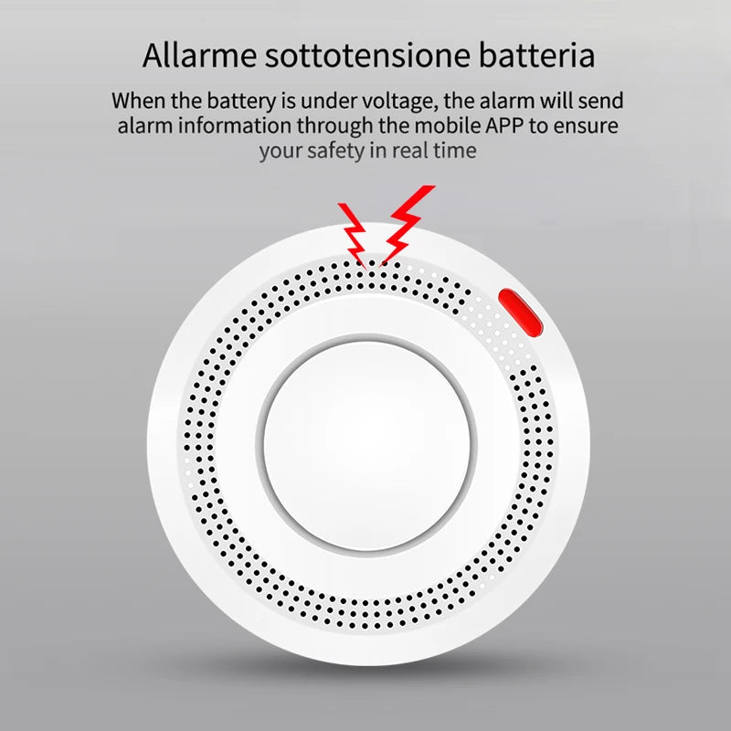 أجهزة استشعار دخان Wi-Fi مع إشعارات التطبيقات - 6 عبوات