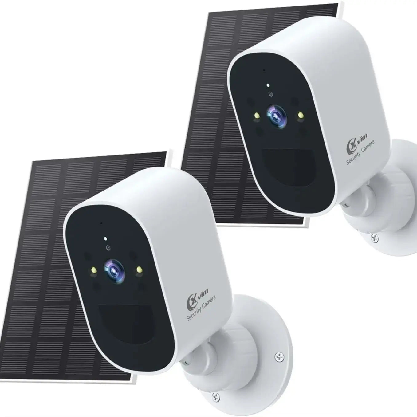 1080P 2-Pack Solar Security Camera Wireless Outdoor Battery Powered