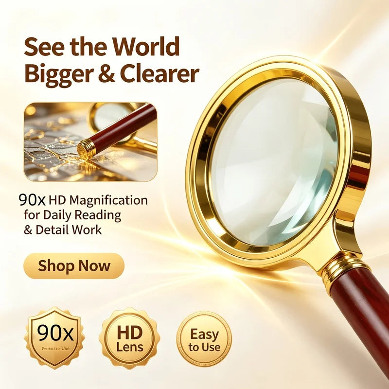 Handheld Magnifying Glass for Reading and Crafts