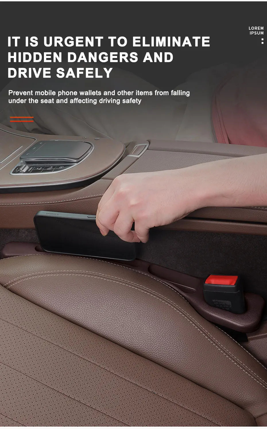 Car Seat Gap Filler Strip