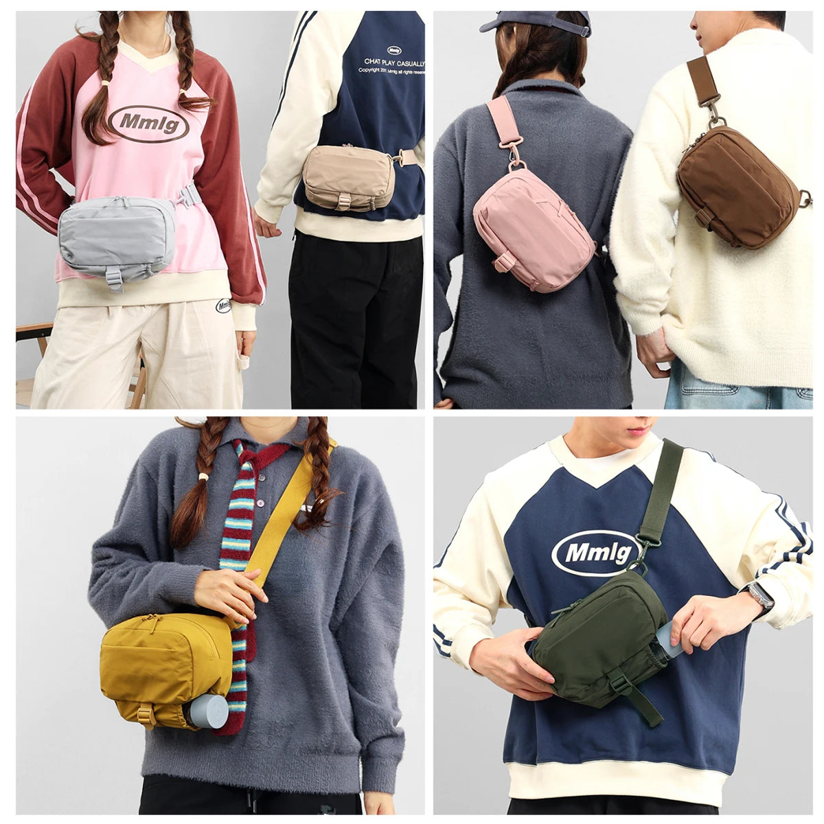 Borsa per borraccia da portare a tracolla, adatta per viaggi all’aperto ed escursioni, custodia portatile per ombrello e borraccia, borsa a spalla monospalla capiente per cellulare