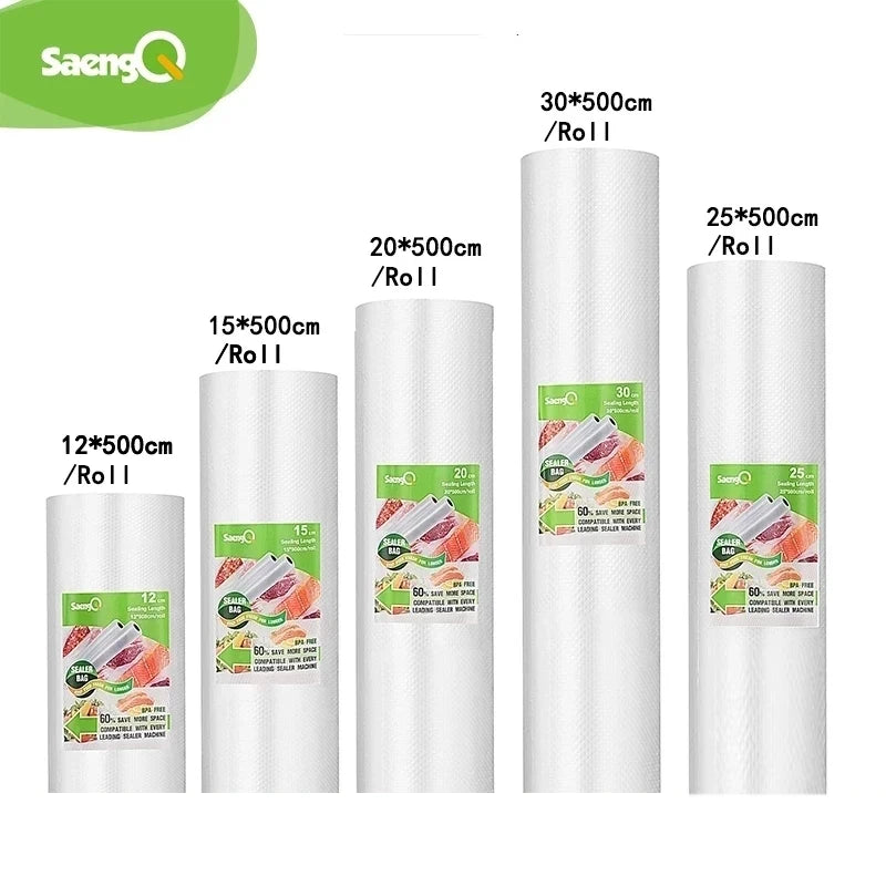 Rouleaux gaufrés pour appareil de mise sous vide, différentes largeurs et options de lot