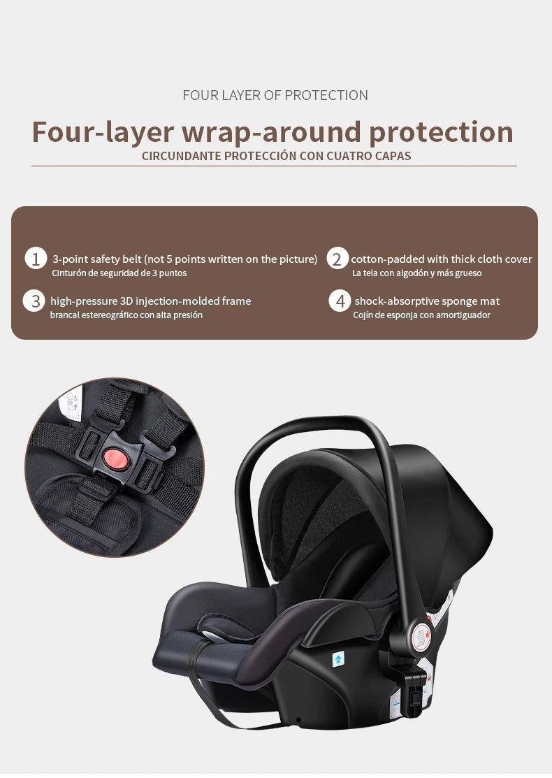 Baby Stroller 3‑in‑1 Lightweight Multifunction Carriage for Newborns