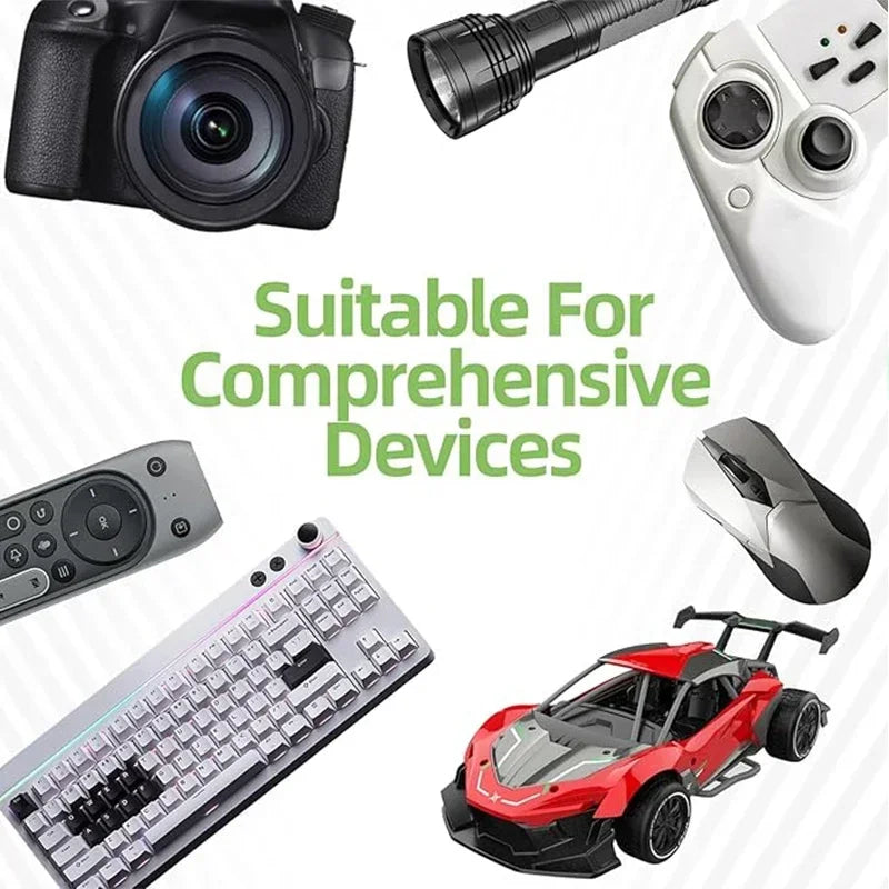 Uppladdningsbara litiumbatterier AA & AAA med Type-C snabbladdningsset