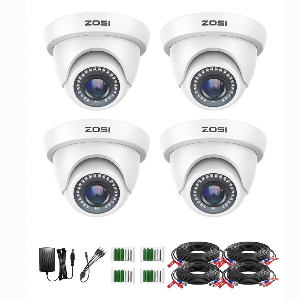 ZOSI 4-Pack 1080P Wired Security Cameras for Home CCTV