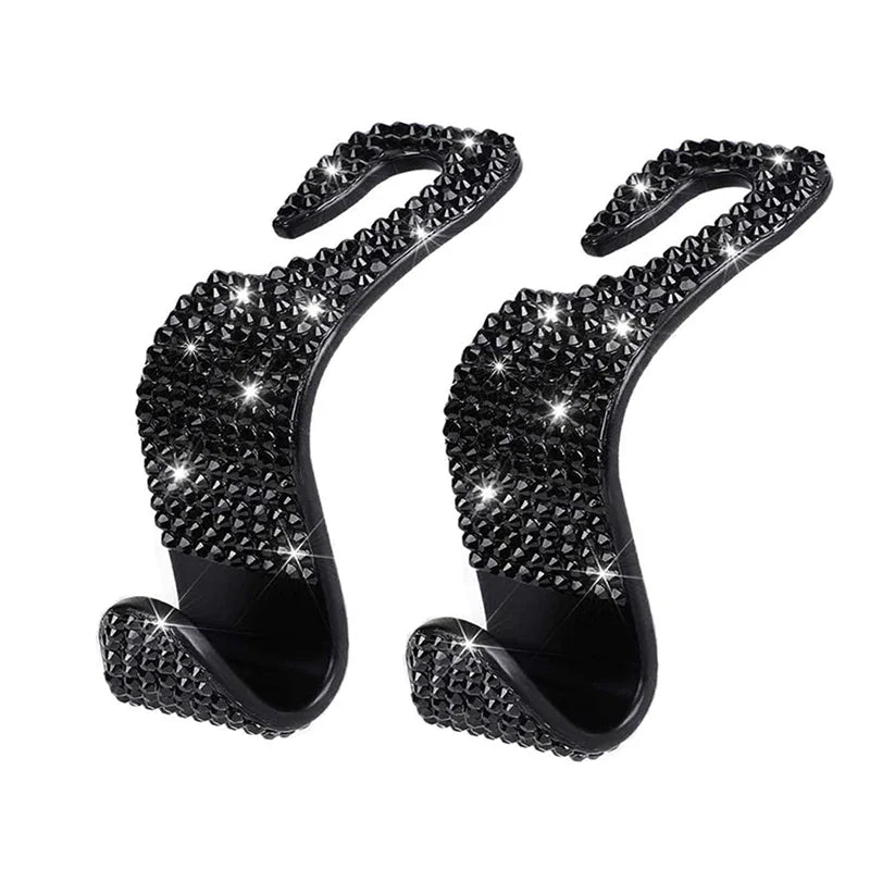 Rhinestone Car Seat Back Hook Hanger for Daily Vehicle Storage
