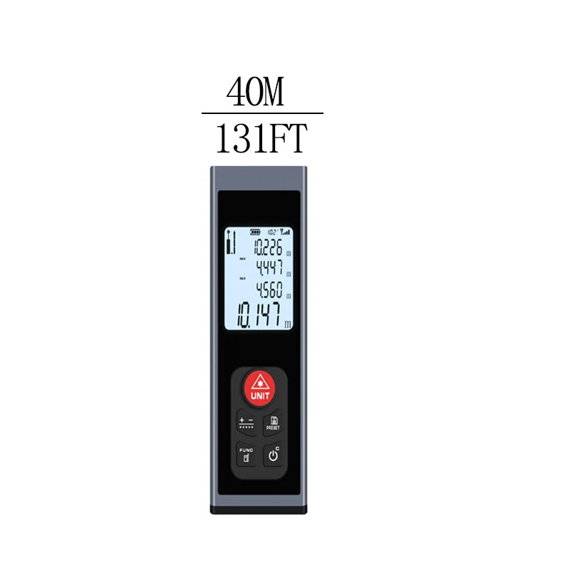 Rechargeable Laser Distance Meter, 40–100m Options