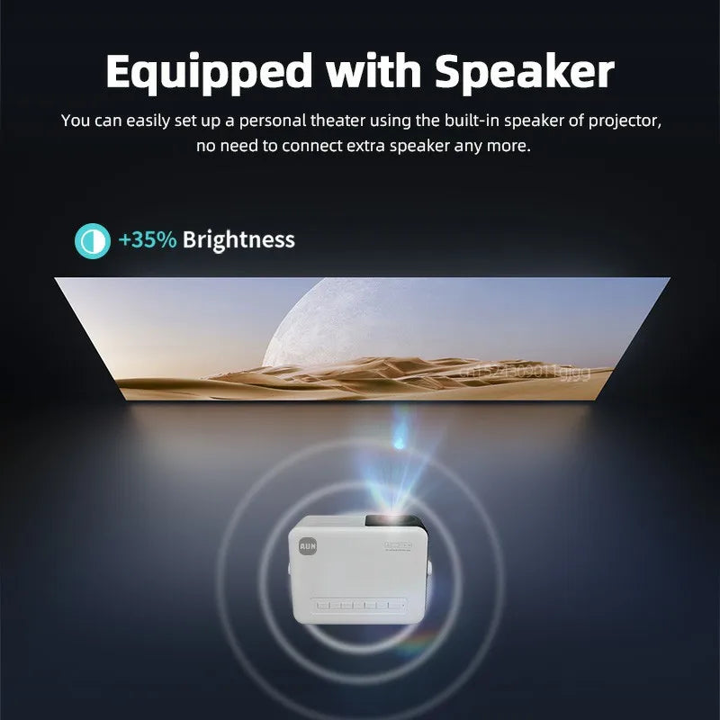 AUN Y3 Projector Portable Home Theater MINI Projector Video 3D Smart TV Cinema IPhone Cable Mirror For Full HD 4K Video Via HDMI