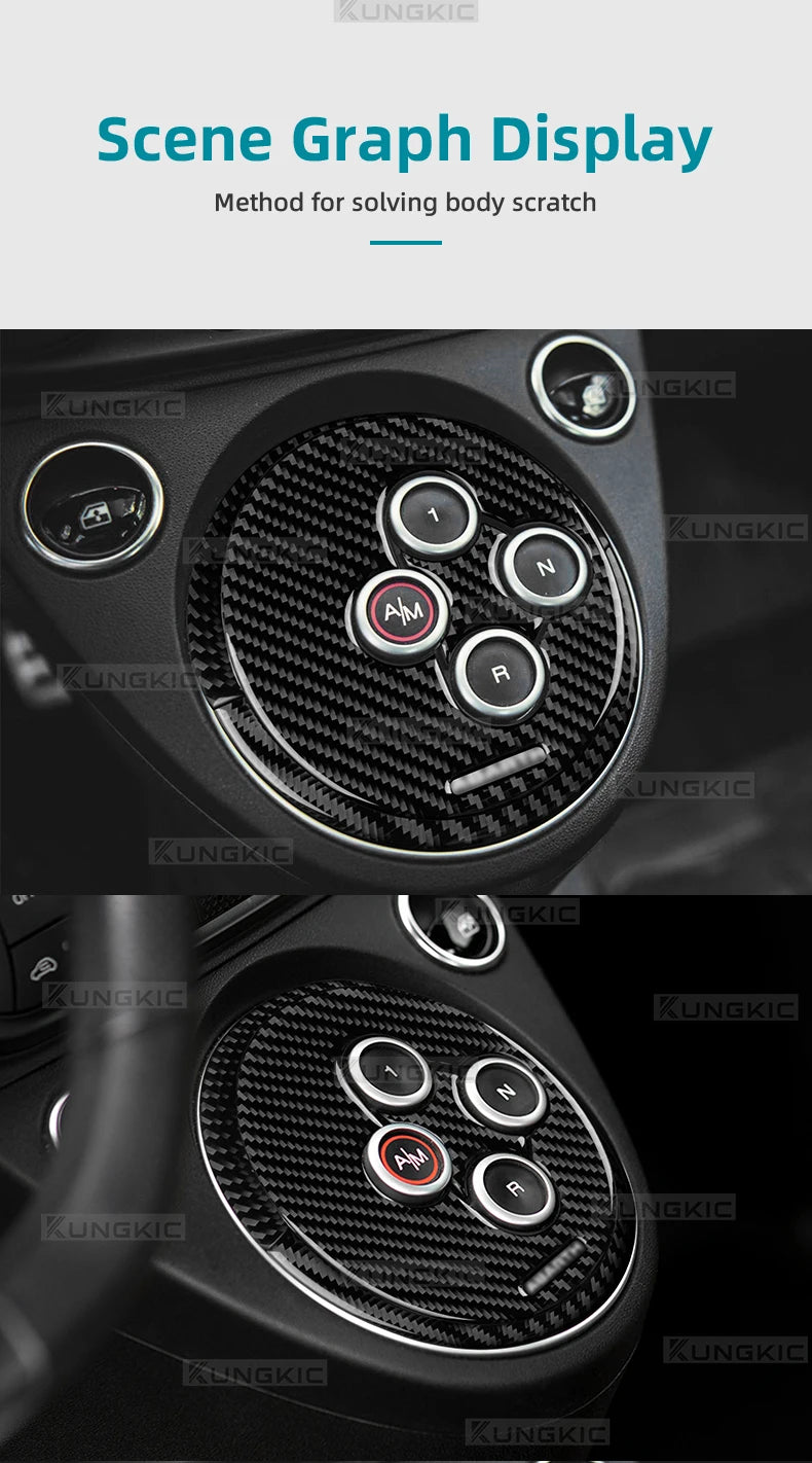 Abarth 595/695 Carbon Fiber Automatic Gear Shift Frame Trim