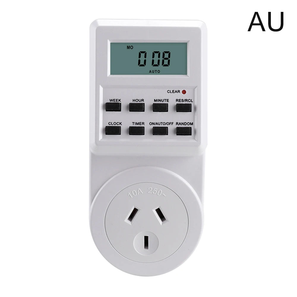Digital Plug-In Outlet Timer, Regional Plug Options