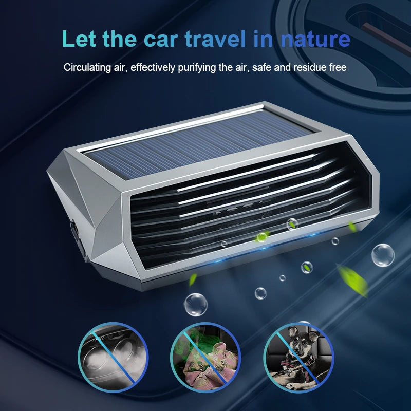 1 pieza, Purificador solar, Operación automática, Purificador de aire con sensor de vibración, Puede mejorar significativamente el aire dentro del coche I