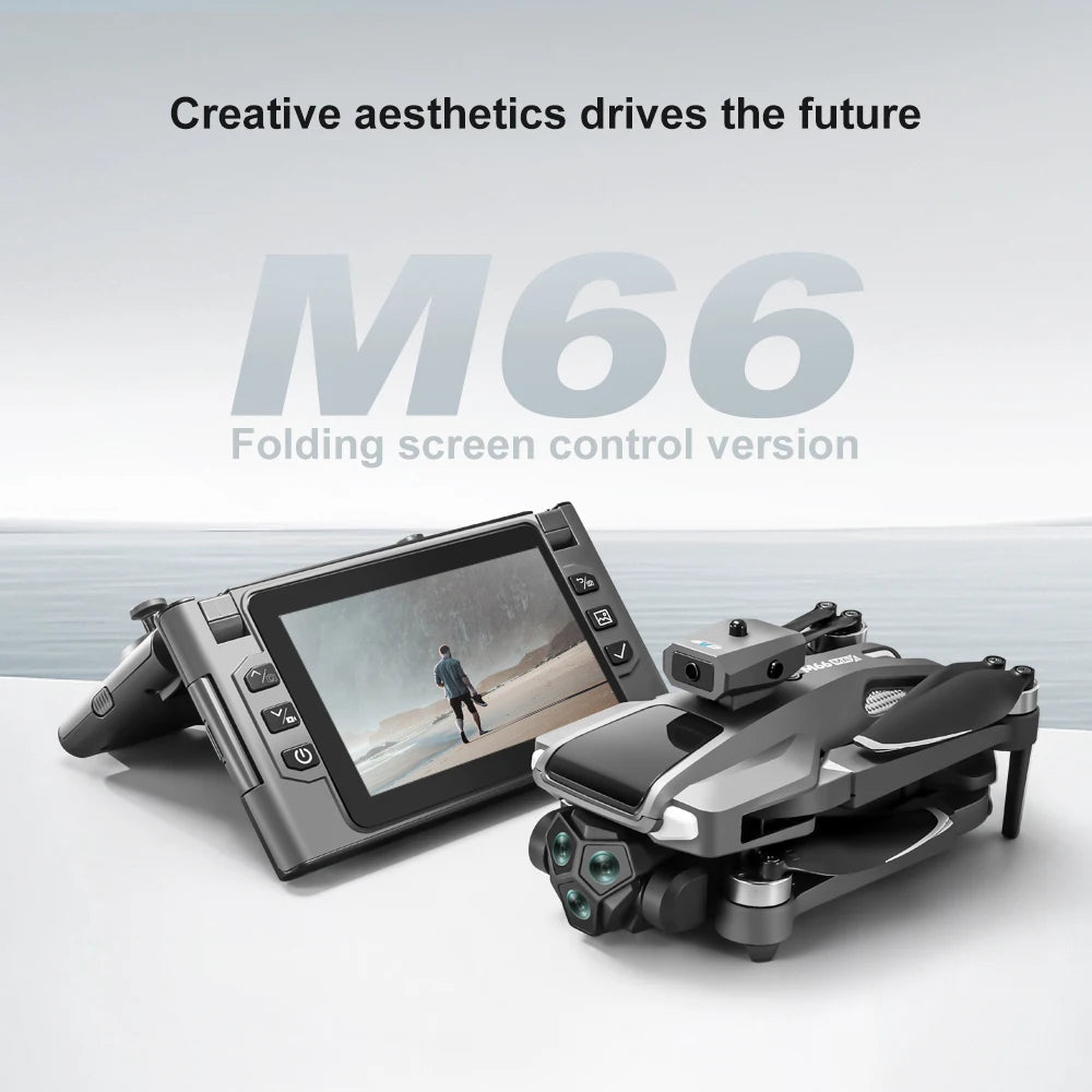 2025 New M66 Drone HD Folding Remote Control With Camera And Screen 5G FPV Camera Quadcopter Brushless Motor RC Quadcopter