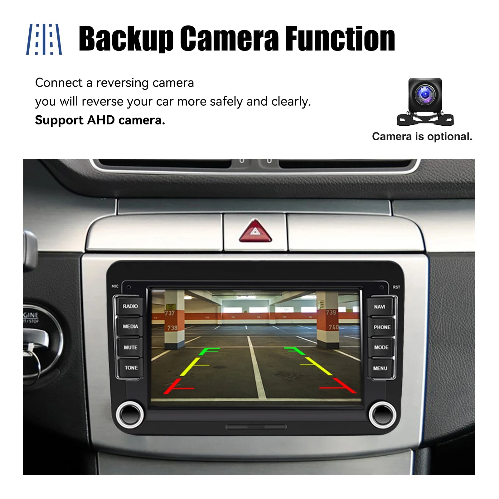 7" Android 14 Car Stereo for VW with CarPlay, GPS & Voice AI