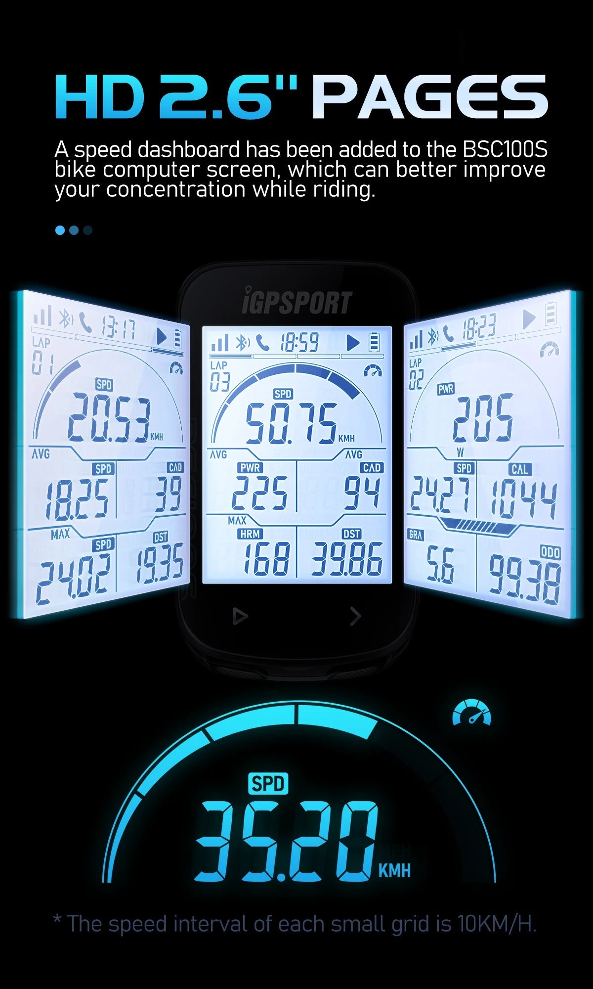 iGPSPORT BSC100S GPS Odometer Cycling Bike Computer Sensors Cycl Speedomet Riding Cycling Speedometer 2.6‘’ large screen