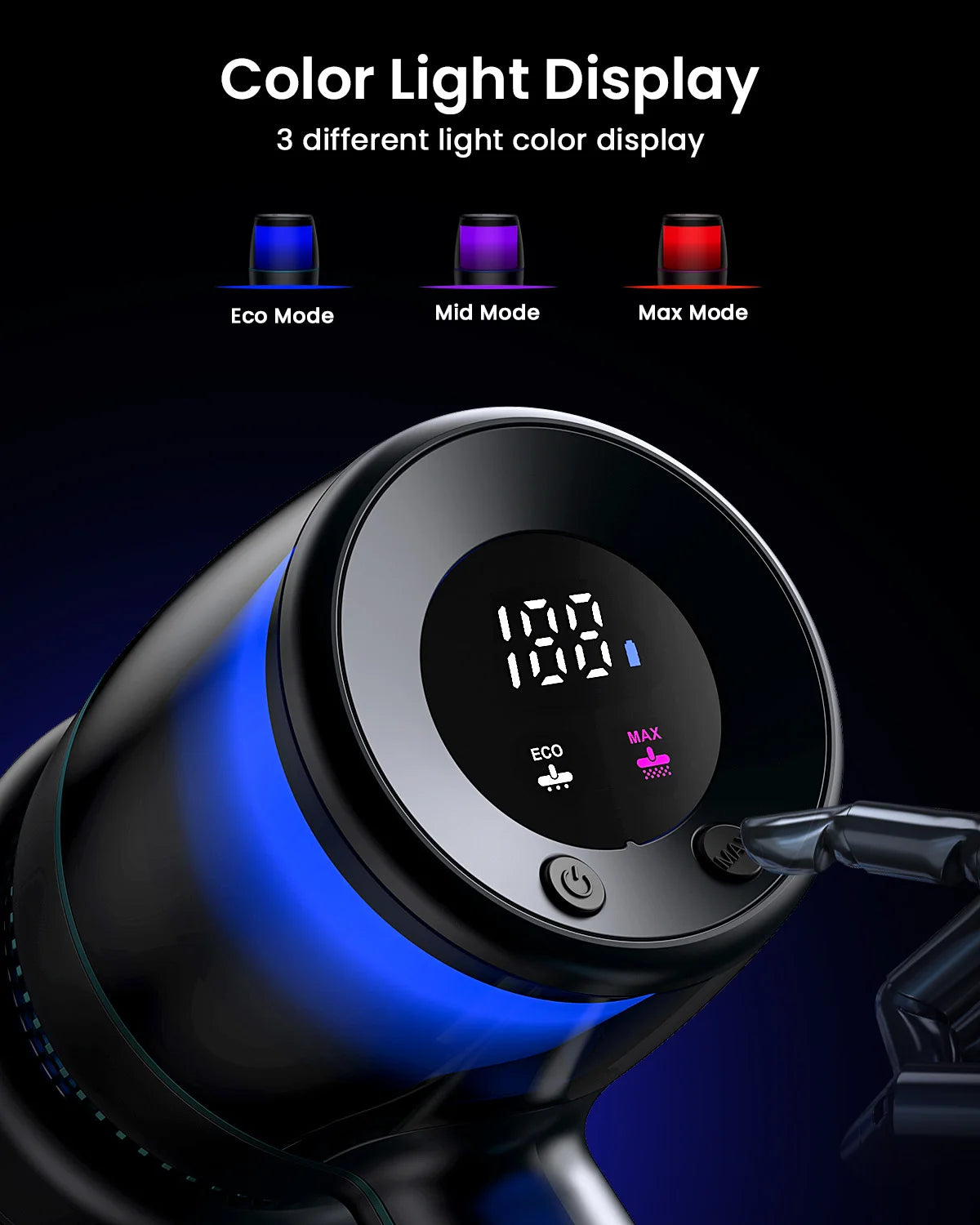 Homore 600W Cordless Vacuum Cleaner with Smart Suction and LED Display