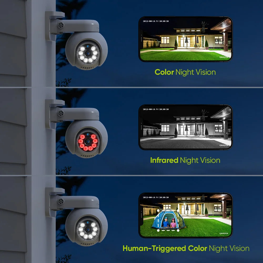 SANNCE 4K PoE Security Camera with Audio, Night Vision, IP66