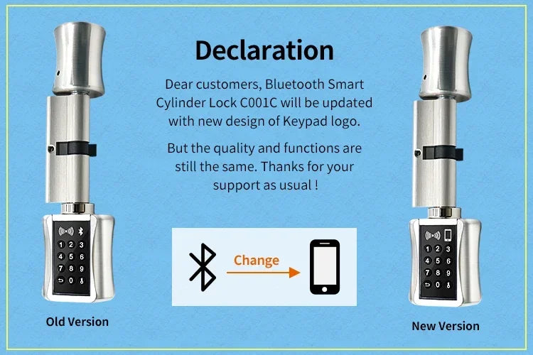DIY Electronic Smart Door Lock Cylinder TTlock App Fingerprint Digital Keypad Card Unlock Keyless Home Security Lock EU Profile