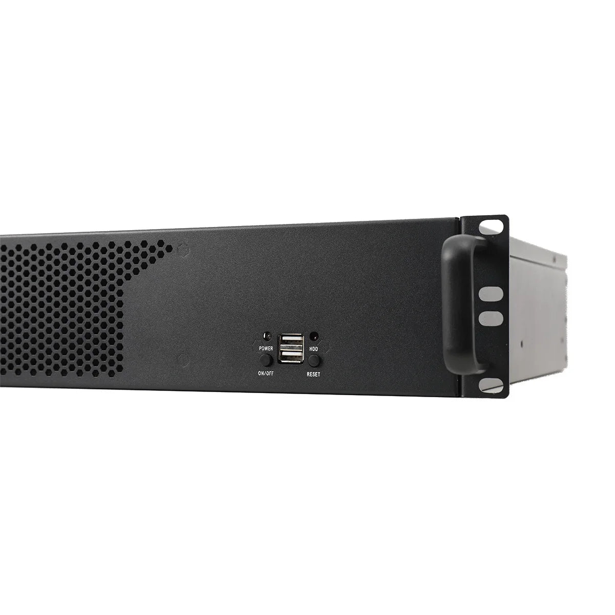 2U chassis aluminium panel ultra kort industrielt kontrolserver chassis datalagring bundkort serverkasse