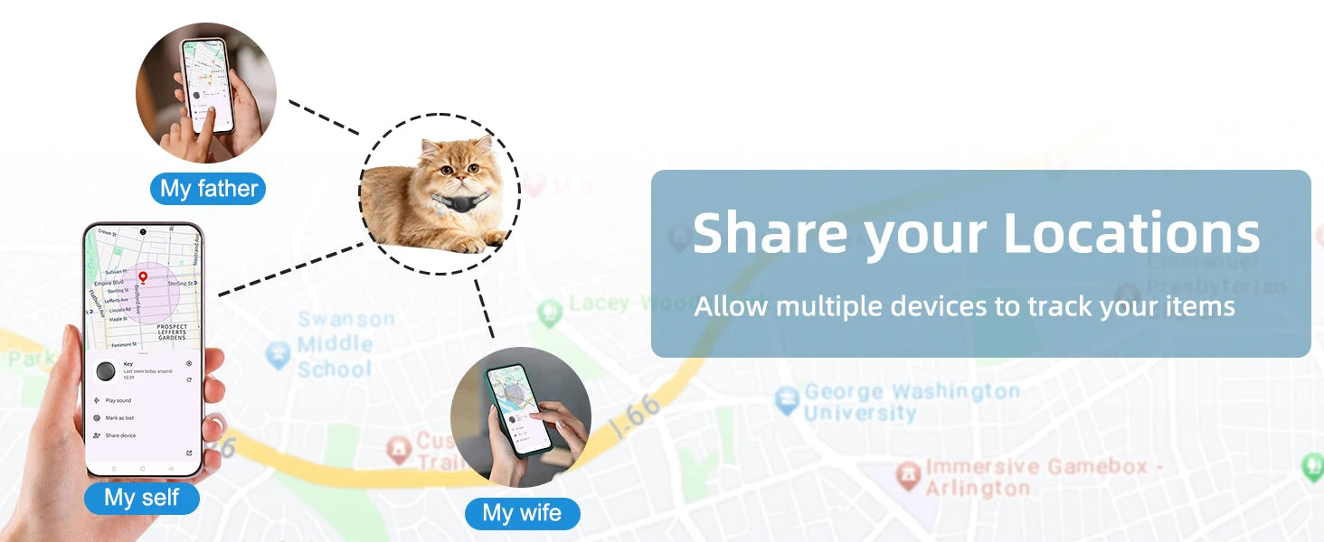 Bluetooth Key Finder Tracker Tag for Keys, Wallet, Pets & Bags