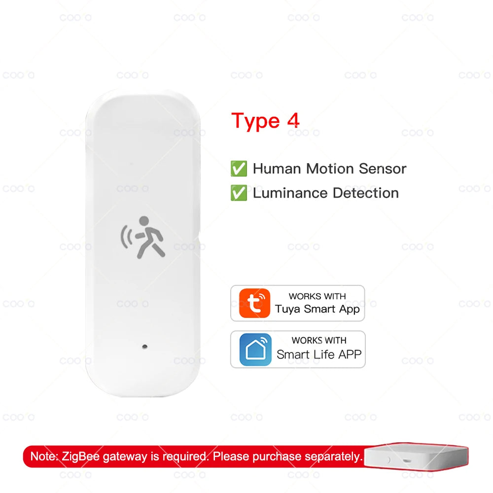 Zigbee 10G MmWave Radar Motion Sensor Human Detector with Illuminance Temperature Humidity Sensor Support Tuya Zigbee2MQTT