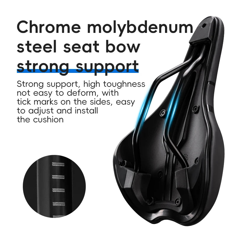 Ergonomické kožené sedlo na kolo, pohodlné pro silniční cyklistiku
